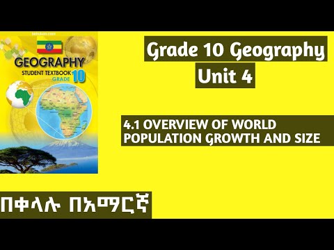 Grade 10 Geography Unit 4 4 1 Overview Of World Population Growth And Size Grade10 Geography