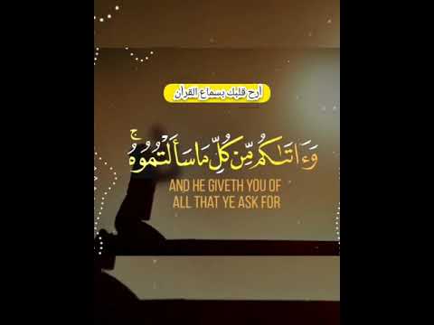 و آت اك م م ن ك ل م ا س أ ل ت م وه و إ ن ت ع د وا ن ع م ت الل ه ل ا ت ح ص وه ا أرح قلبك و آت اك م م ن ك ل م ا س أ ل ت م وه و إ ن ت ع د وا ن ع م ت الل ه ل ا ت ح ص وه ا أرح قلبك