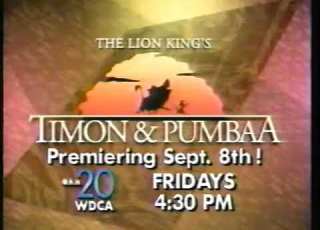 Timon And Pumbaa Promo 1995