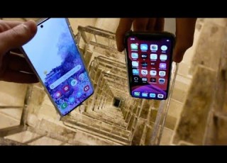  Dropping Samsung Galaxy S20 Vs IPhone 11 Pro Down Spiral Staircase Will It Survive