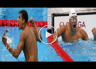  شاهد لحظة فوز السباح التونسي احمد الحفناوي بذهبية سباق 800 ببطولة العالم للسباحة و تصريحه بعد الفوز