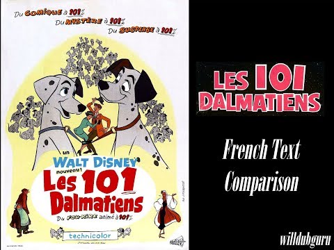 101 Dalmatians Localized Text Comparison French