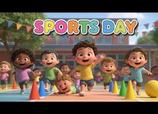 Sports Day Song Fun Action Song For Kids Kiddy Melody