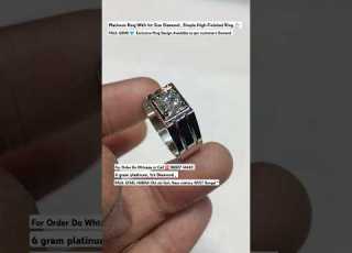  Platinum Ring High Finishing With 1Ct Real Certified Diamond Paul Gems Habra Gems Stone