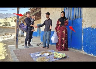  Cousin Ghodrat Came To The Village To Help Afsaneh With The Hard Work