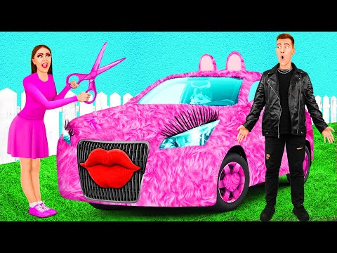 بينك كار مقابل بلاك كار تشالينج التحدي المجنون PaRaRa Challenge