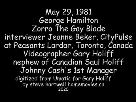 1981 George Hamilton Zorro The Gay Blade Interviewer Jeanne Beker 1981 George Hamilton Zorro The Gay Blade Interviewer Jeanne Beker