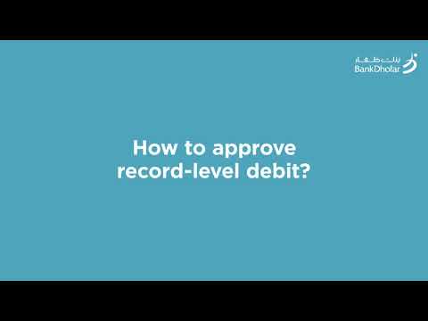 How To Approve Record Level Debit BankDhofar Corporate Internet Banking