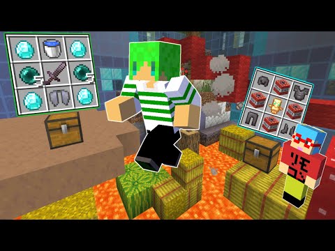 マインクラフト マグマがだんだん迫ってくる世界で宝を探しながら生き残れ いんく