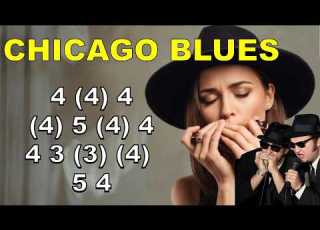  SWEET HOME CHICAGO HARMONICA C DIATONIC ARMÓNICA C TABS BLUES HARP C GAITA DE BOCA C MUNDHA