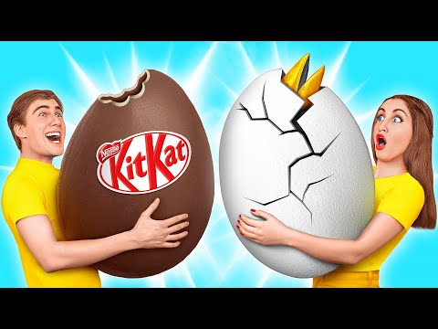 الغذاء الحقيقي مقابل الغذاء الشوكولاته التحدي التحدي المجنون Multi DO Challenge