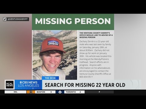 Search Underway For Missing 22 Year Old Ventura County Man