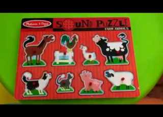 Learn Farm Animals And Sounds For Babies Toddlers Preschool Kids Melissa Doug Sound Puzzle