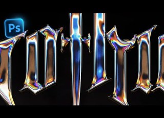 Iridescent Chrome Text Effect In Photoshop
