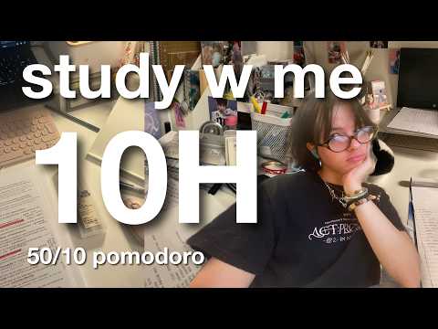 Study With Me Live 10 Hours Real Sounds No Music 50 10 Pomodoro Technique