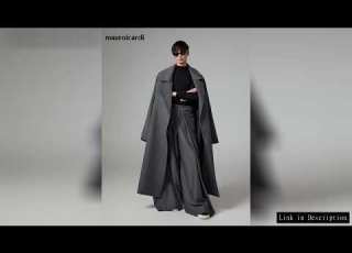  Mauroicardi Autumn Winter Oversized Extra Long Warm Gray Wool Blends Coat Men Sashes Raglan Sleeve L