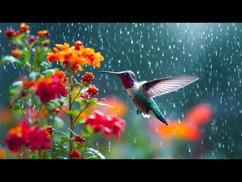 Birds In The Rain Healing Music For Stress Relief With The Sounds Of Birds And Rain