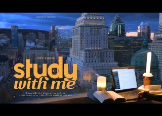 3 HOUR STUDY WITH ME Fire Crackling Sounds City Series At Sunset Pomodoro 50 10 Ambient Ver