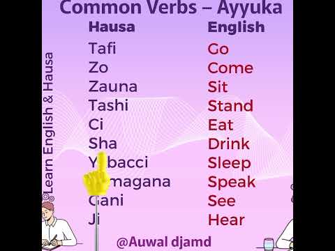 Koyan Turanci Zuwa Hausa A Saukak Learn English And Hausa