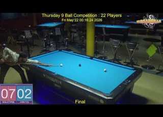 Thursday 9 Ball Competiiton 21 05 26