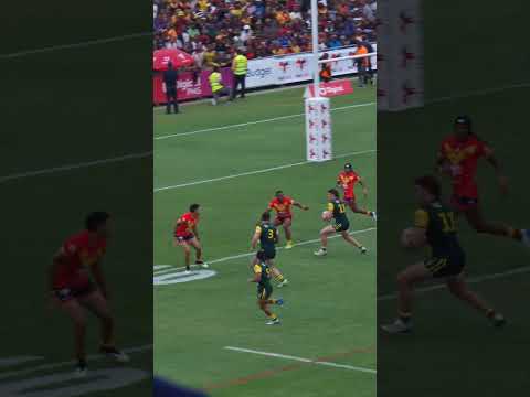 Try By Australian Kangaroos Against PNG Kumuls During PM S XIII NRL Rugby Rugbyleague