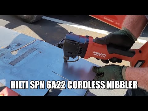 HILTI SPN 6A22 CORDLESS NIBBLER Cutting Stainless Sheet