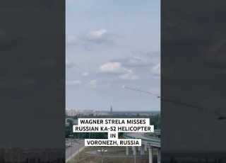  WAGNER FORCES FIRE ANTI AIR MISSILE AT RUSSIAN KA 52 HELICOPTER