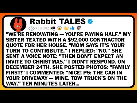 We Re Renovating You Re Paying Half My Sister Texted With A 92 000 Contractor Quote For HER