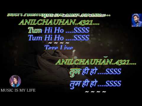 Tum Hi Ho Arijit Singh Karaoke With Scrolling Lyrics Eng ह द