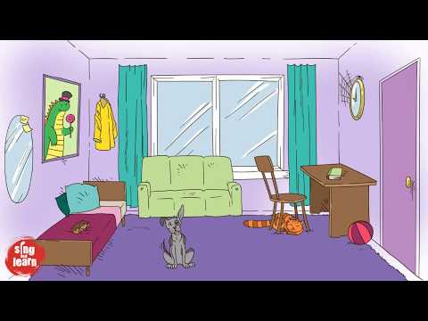 My Room Vocabulary Song In English For Kids Furniture Pets Objects Learning Songs