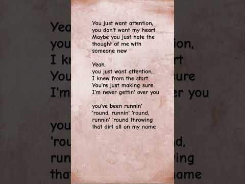 Attention Lyrics Charlie Puth Attention Lyrics Shorts