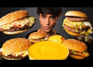 ASMR Eating EXTRA CHEESE SAUCE On BURGERS From McDonalds 맥도날드 불고기 버거 먹방 McBang ASMR
