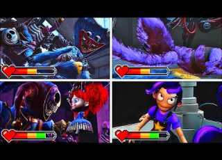 Poppy Playtime Chapter 5 All DEATHS With Healthbars
