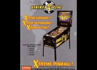 2000 Stern Striker Xtreme Pinball Machine In Action