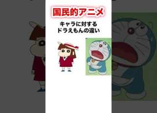国民的アニメキャラに対するドラえもんの違い Onepiece ドラえもん クレヨンしんちゃん 名探偵コナン アニメ Shorts