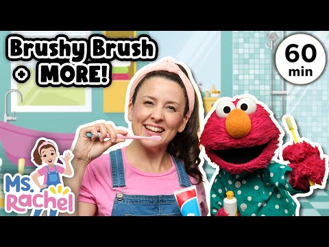 Brush Your Teeth Song With Ms Rachel And Elmo Timer Kids Songs And Nursery Rhymes