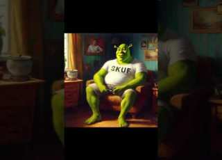 Shrek After His 30 By AI Ai Aiart Generativeart Shrek Fun Viral Mem Movie Character