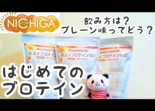 初めてのプロテイン 飲み方 レビュー 楽天市場ニチガのホエイプロテイン プレーン味 購入品レポート ぬい撮り 楽天お買いものパンダ