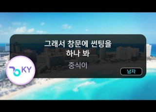 그래서 창문에 썬팅을 하나 봐 중식이 KY 53519 KY KARAOKE