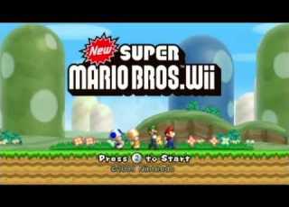 New Super Mario Bros Wii Title Screens 2009 Nintendo