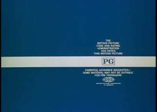  A Universal Picture MPAA Rating Card PG 1973