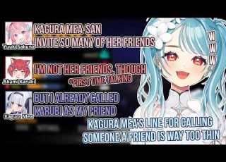  Kagura Mea Declares Karubi Her Friend After Just Meeting Shiranami Ramune Yuuki Sakuna Karubi VSPO