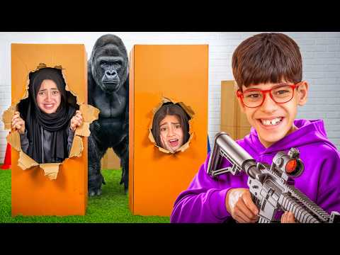 تحدي اخر شخص يخرج من صناديق الكرتون يربح 200 000 جودي وايسل راحوا فيها