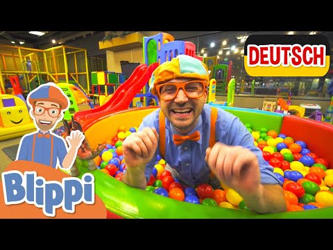 Blippi Deutsch Blippi Besucht Einen Hallenspielplatz Abenteuer Und Videos Für Kinder