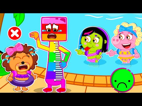Petit Lion Conseils De Sécurité Pour La Piscine Dessin Animé Pour Enfants