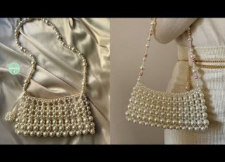 طريقه عمل شنطه خرز موديل جديد للمبتدئين How To Make A Beaded Bag For Beginners