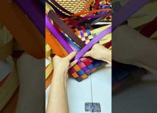 EASY WEAVE BASKET WITH RATTAN Diy Handmade Tutorial Howto Diycrafts Paper