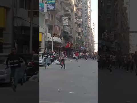 التعدي علي أشغال الطريق بالأسلحة البيضاء في منطقة العصافره شارع سلمان الفارسي