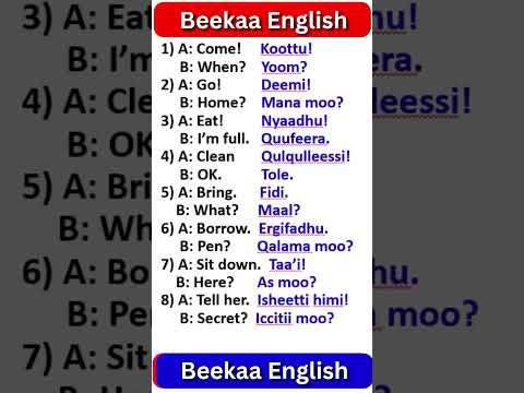English Oromo Tik Tok Education Marakienglish Beekaa English Afaan Oromo Easy Spokenenglish