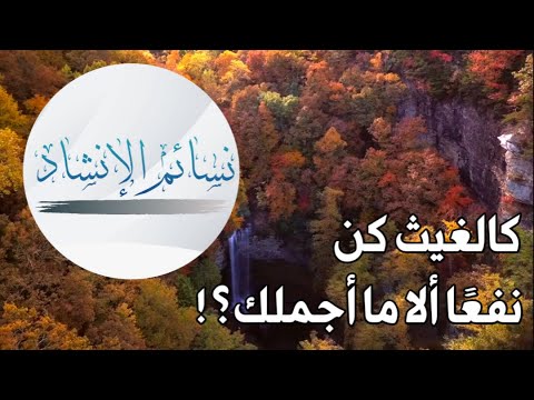 كالغيث كن نفعا ألا ما أجملك تسقي عطاشى في الدجى يدعون لك أداء المنشد عادل بن محمد السلامة